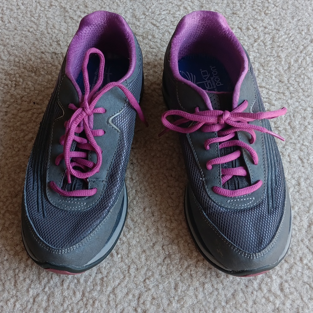 Dansko Gray Athletic Shoes with Pink Accents